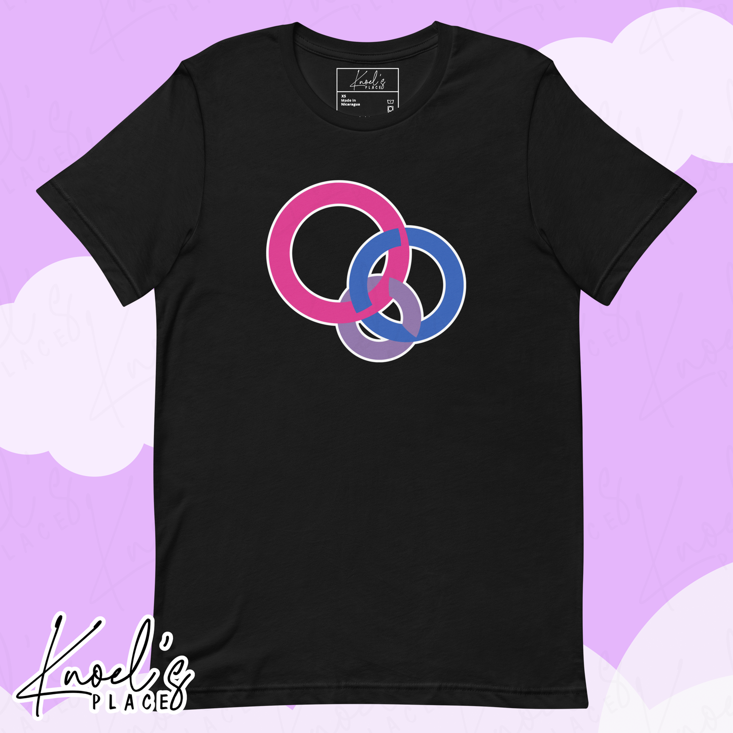 Stealth Geometric Bisexual Pride Flag Unisex T-shirt
