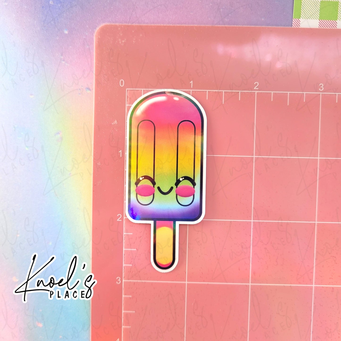 Chillbert Popsicle Holographic Vinyl Sticker Decal | Neon Picnic
