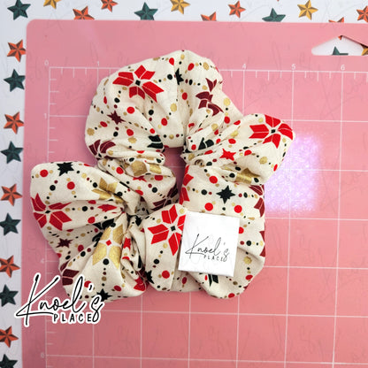 Christmas Pattern Handmade Cotton Scrunchies