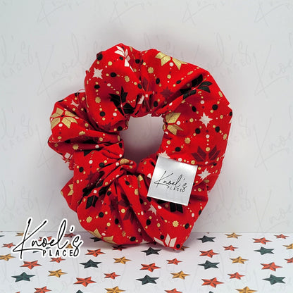 Christmas Pattern Handmade Cotton Scrunchies