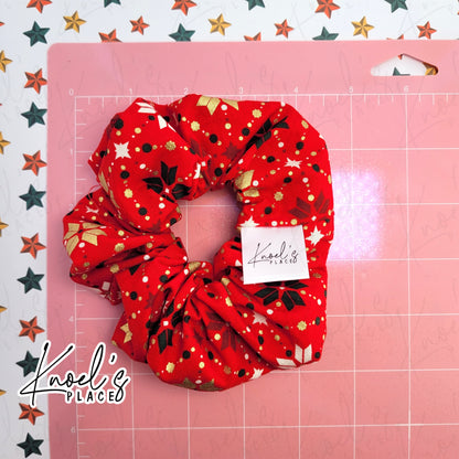 Christmas Pattern Handmade Cotton Scrunchies