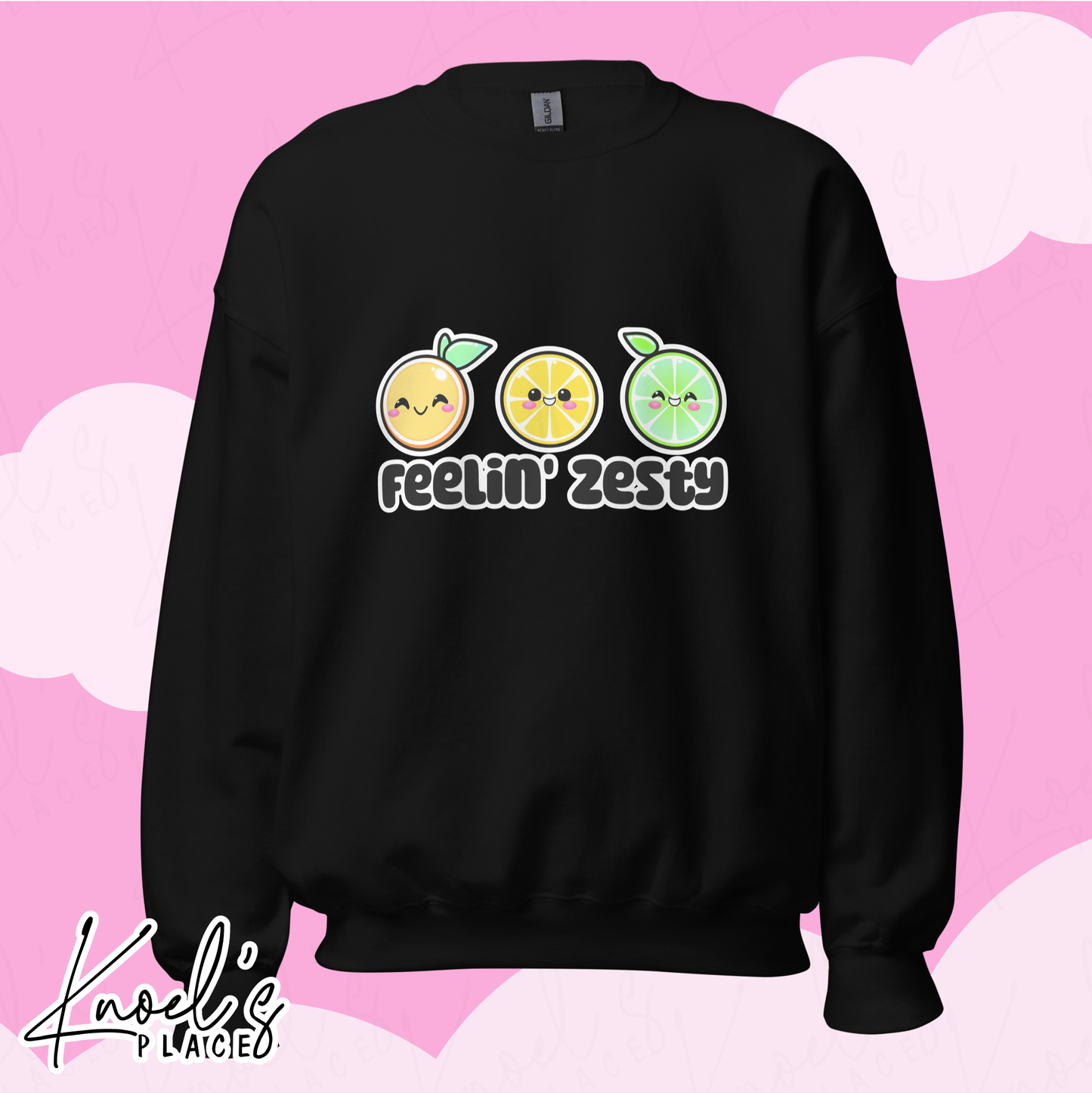 Feelin' Zesty Neon Picnic Citrus Unisex Sweatshirt