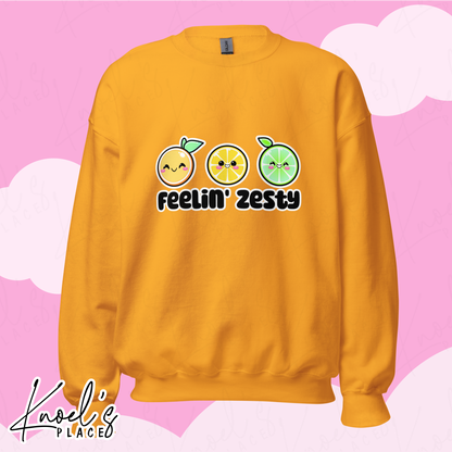 Feelin' Zesty Neon Picnic Citrus Unisex Sweatshirt