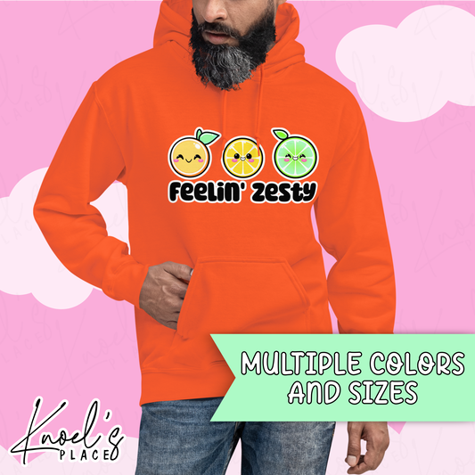 Feelin' Zesty Neon Picnic Citrus Unisex Hoodie