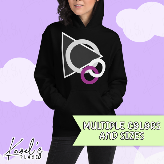 Stealth Geometric Demisexual Pride Flag Unisex Hoodie
