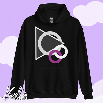 Stealth Geometric Demisexual Pride Flag Unisex Hoodie