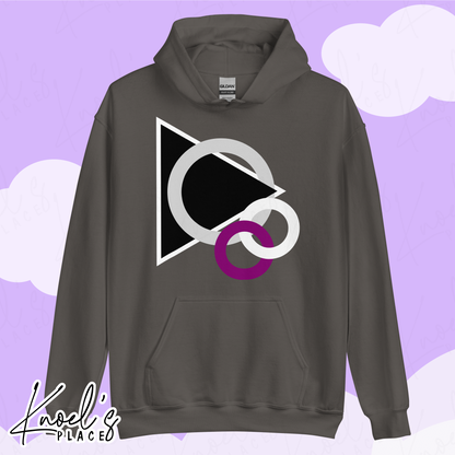 Stealth Geometric Demisexual Pride Flag Unisex Hoodie