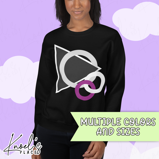 Stealth Geometric Demisexual Pride Flag Unisex Sweatshirt
