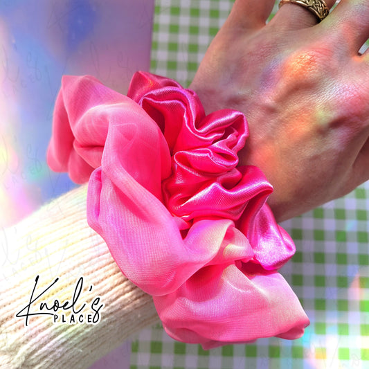 Fruit Punch (Pink) | Neon Picnic Scrunchie | Luxe & Basic Sizes