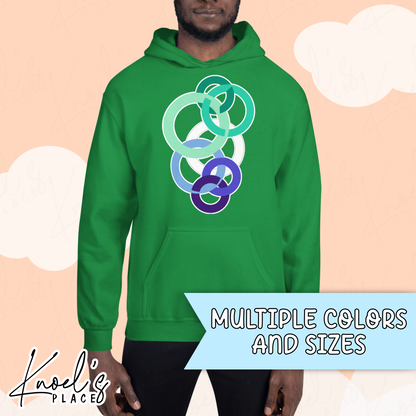 Stealth Geometric Gay Pride Flag Unisex Hoodie