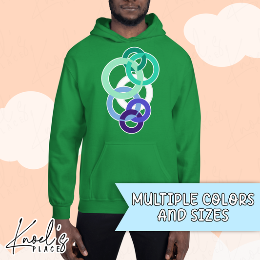 Stealth Geometric Gay Pride Flag Unisex Hoodie