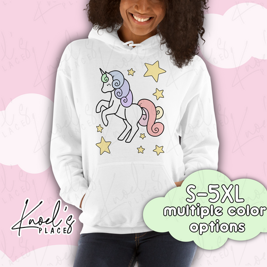 Kawaii Unicorn Unisex Hoodie | Melody