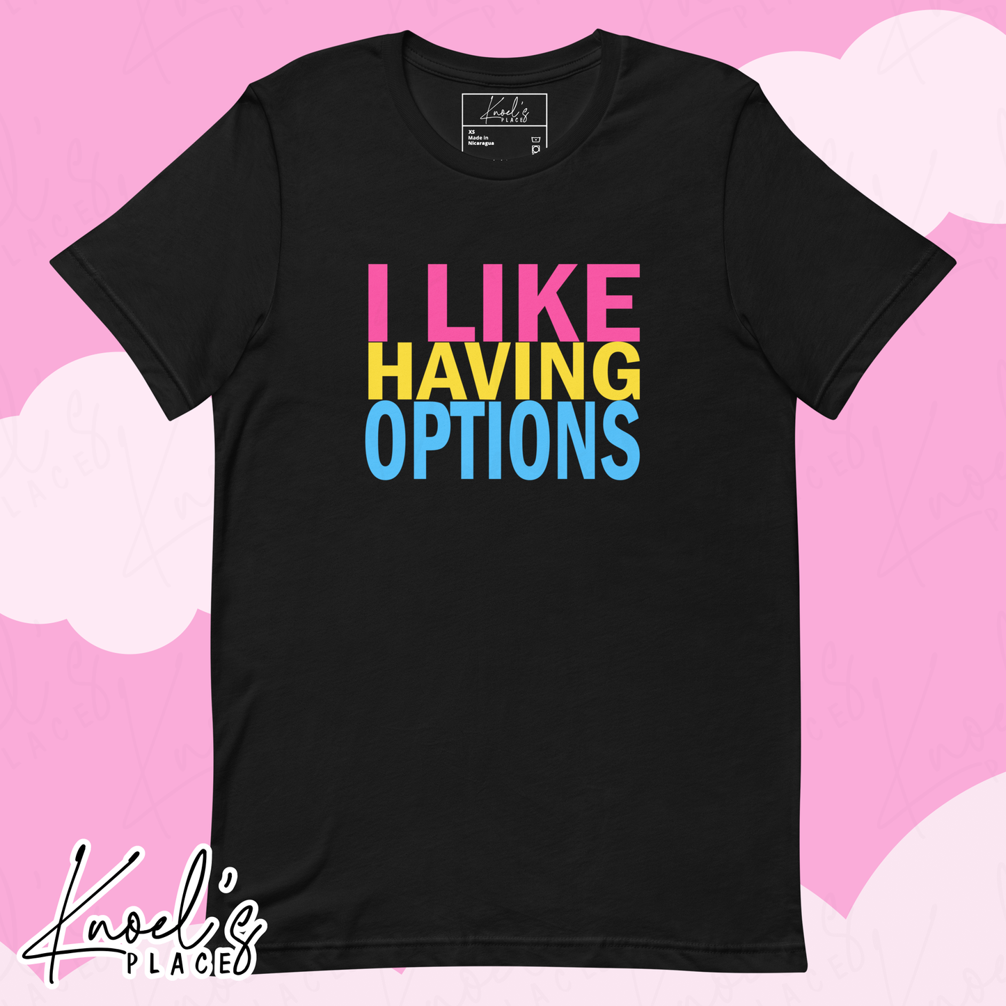I Like Having Options Funny Pansexual LGBT Pride Flag Unisex T-shirt