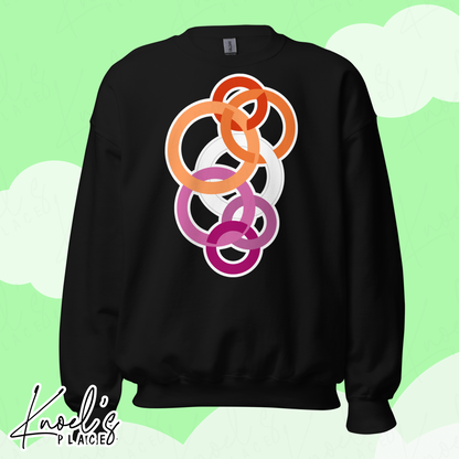 Stealth Geometric Lesbian Pride Flag Unisex Sweatshirt