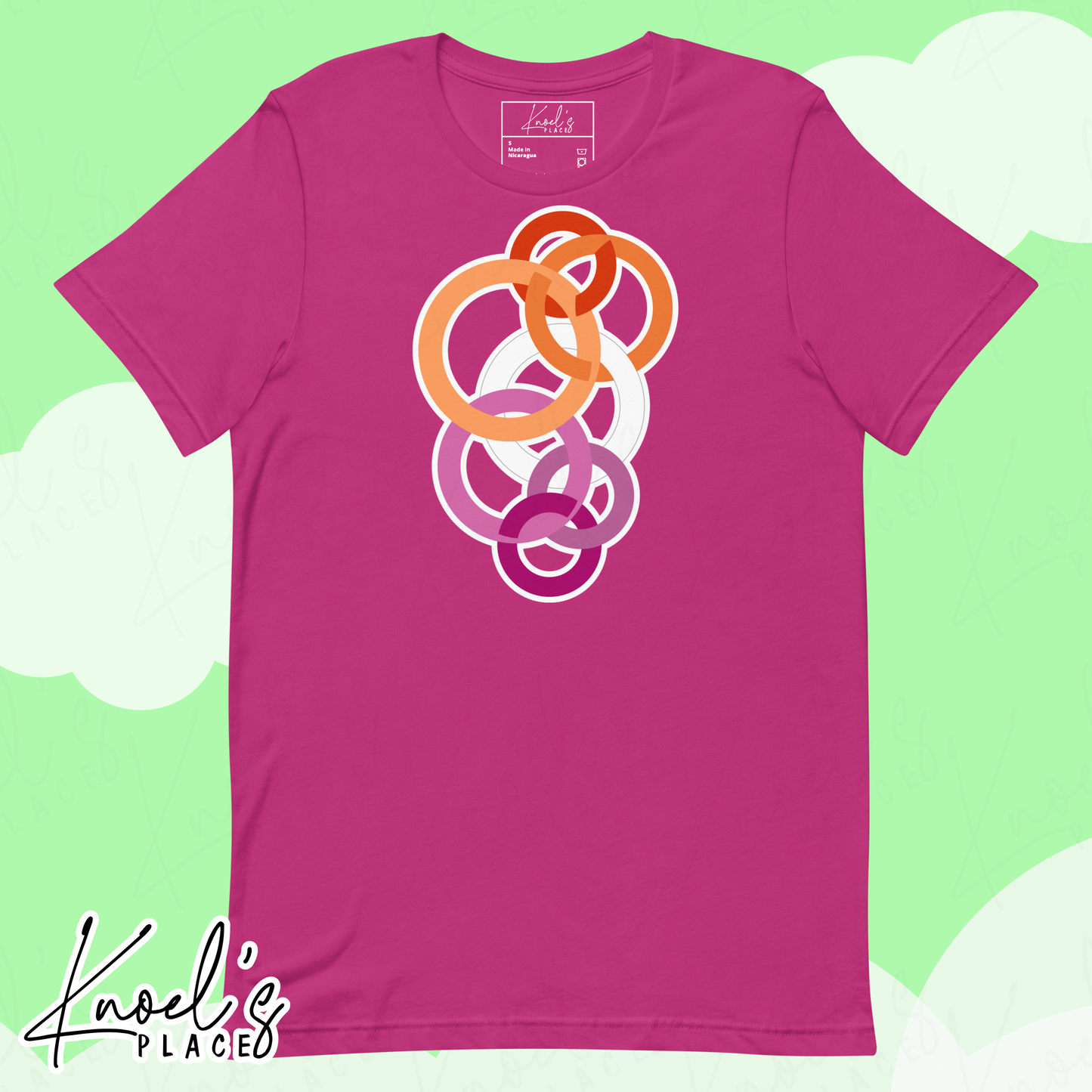 Stealth Geometric Lesbian Pride Flag Unisex T-shirt
