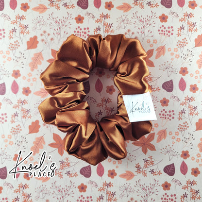 Maple Handmade Scrunchies | Double-Layer Satin & Chiffon Oversized or Single Layer Satin Hair Ties