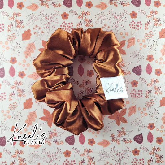 Maple Handmade Scrunchies | Double-Layer Satin & Chiffon Oversized or Single Layer Satin Hair Ties