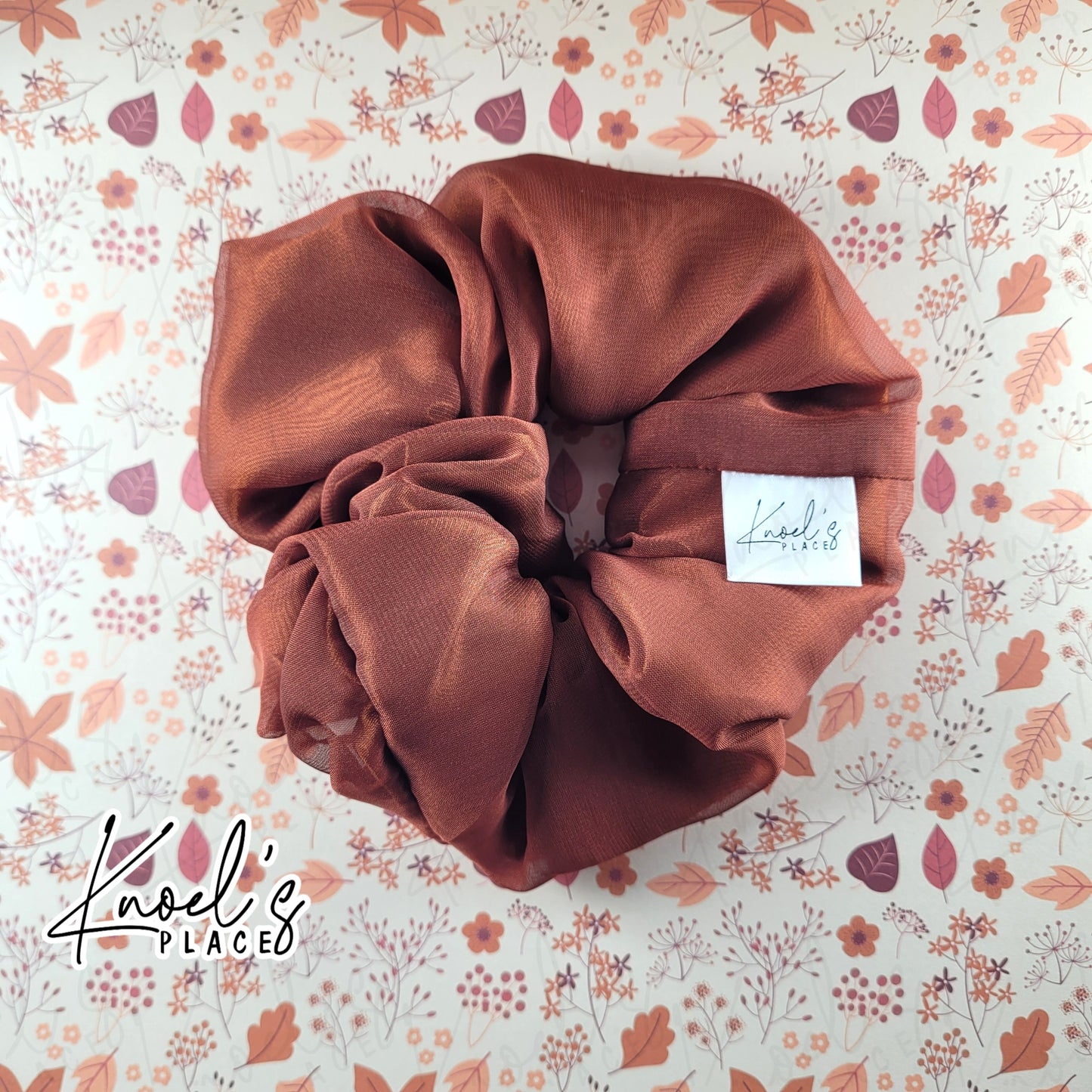 Maple Handmade Scrunchies | Double-Layer Satin & Chiffon Oversized or Single Layer Satin Hair Ties