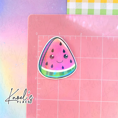 Mel Watermelon Holographic Vinyl Sticker Decal | Neon Picnic