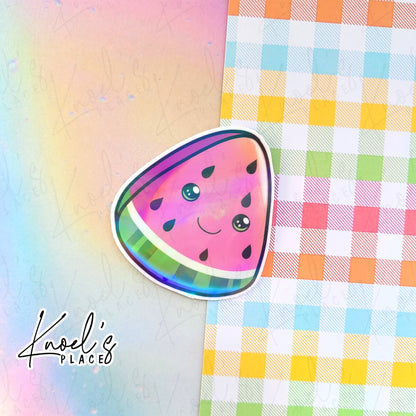 Mel Watermelon Holographic Vinyl Sticker Decal | Neon Picnic