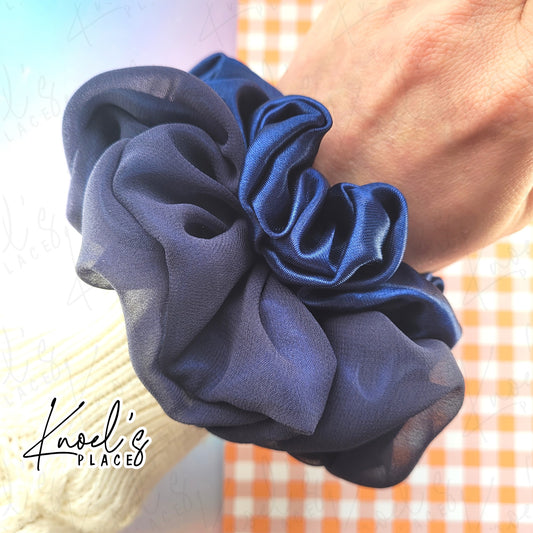 Midnight Snack (Navy) | Neon Picnic Scrunchie | Luxe & Basic Sizes