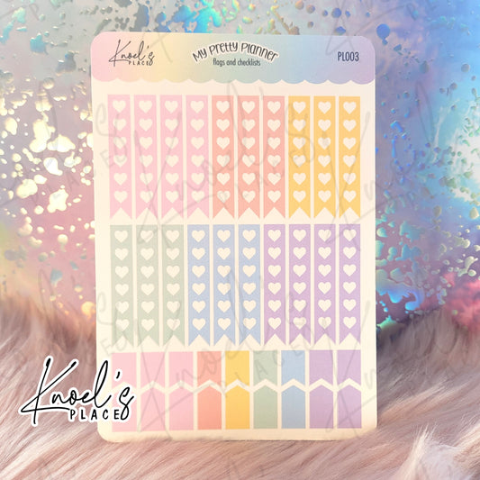 My Pretty Planner Flags & Checklists Pastel Sticker Sheet