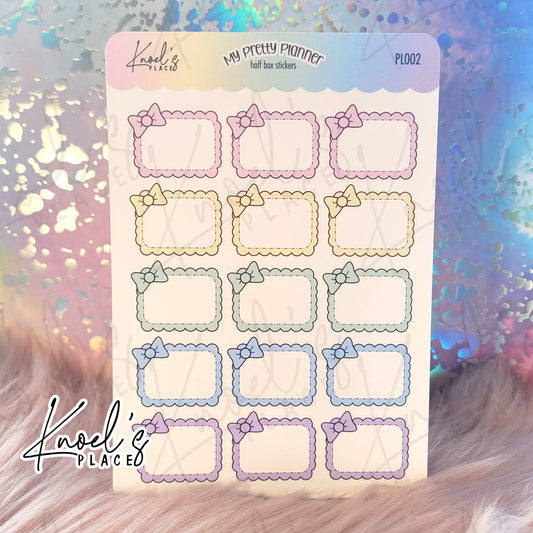 My Pretty Planner Half Box Pastel Sticker Sheet
