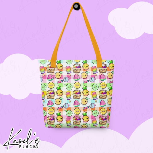 Neon Picnic All Over Print Tote Bag