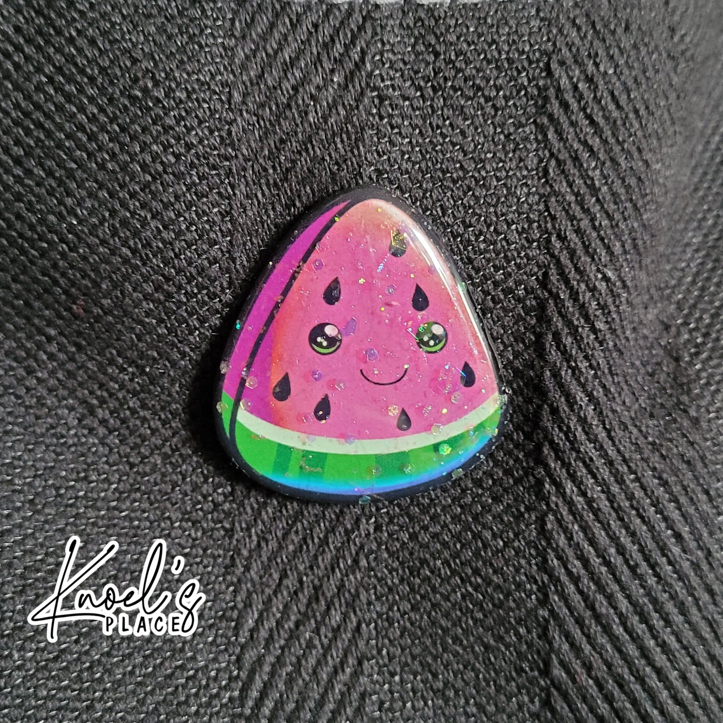 Mel Watermelon Pin | Neon Picnic Character Handmade Pin