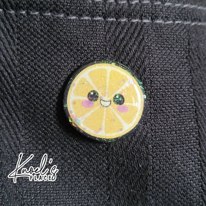 Sunny Lemon Pin | Neon Picnic Character Handmade Pin