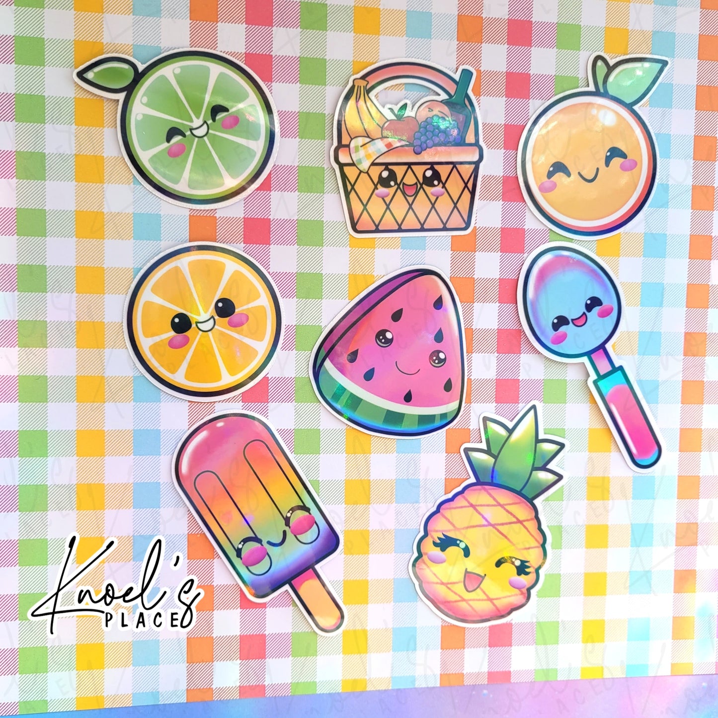 Lenny Lime Holographic Vinyl Sticker Decal | Neon Picnic