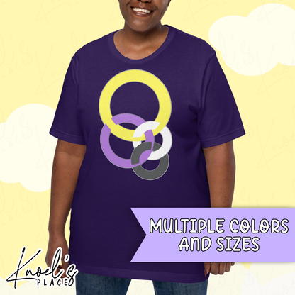 Stealth Geometric Nonbinary Pride Flag Unisex T-shirt