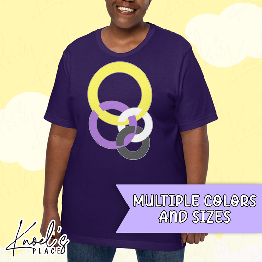 Stealth Geometric Nonbinary Pride Flag Unisex T-shirt