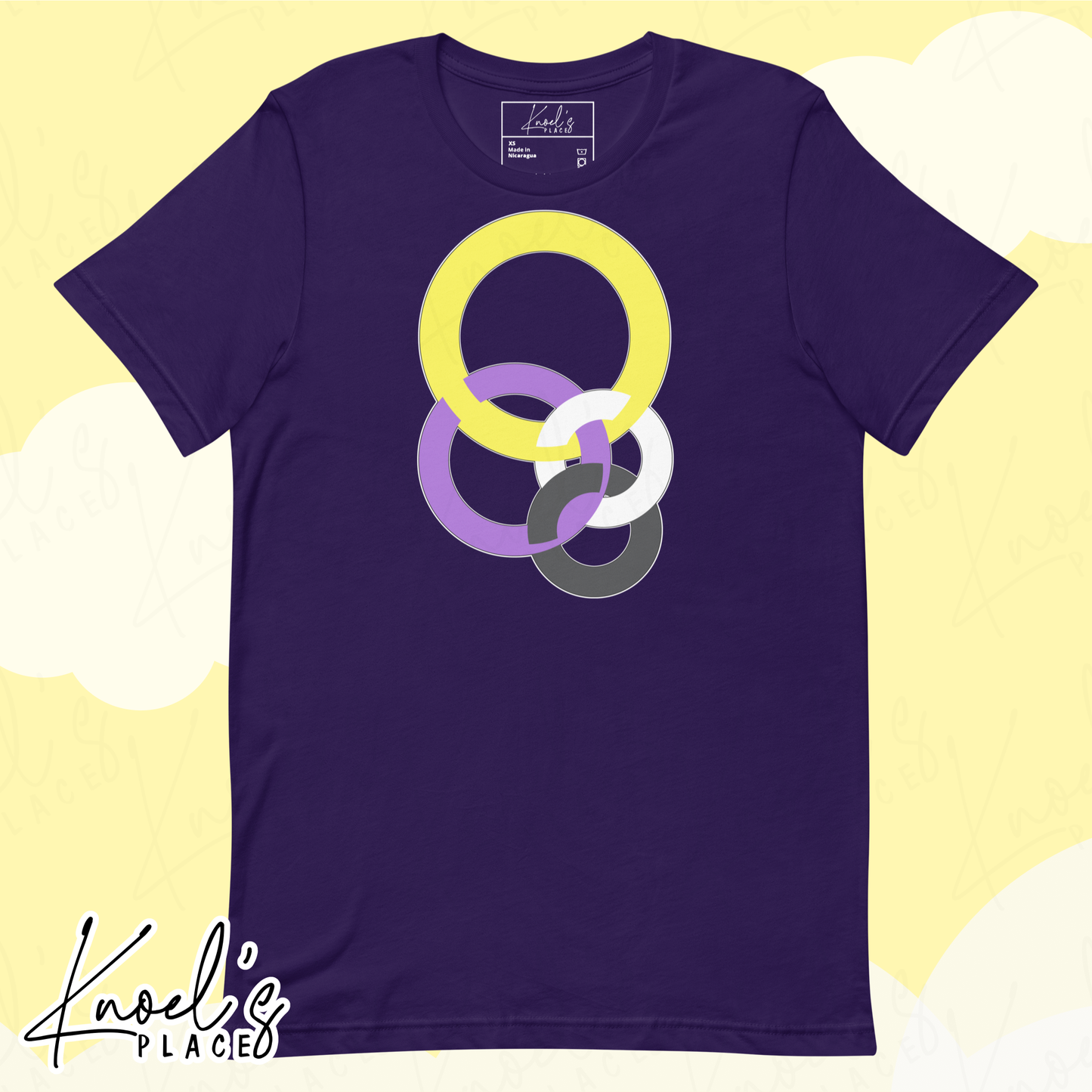 Stealth Geometric Nonbinary Pride Flag Unisex T-shirt