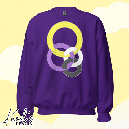 Stealth Geometric Nonbinary Pride Flag Unisex Sweatshirt