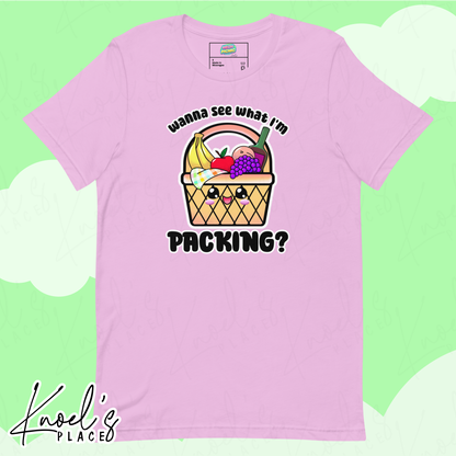 Wanna See What I'm Packing? Neon Picnic Picnic Basket Unisex T-shirt