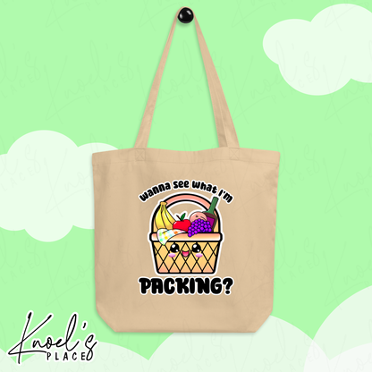Wanna See What I'm Packing? Neon Picnic Basket Eco Tote Bag
