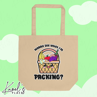 Wanna See What I'm Packing? Neon Picnic Basket Eco Tote Bag