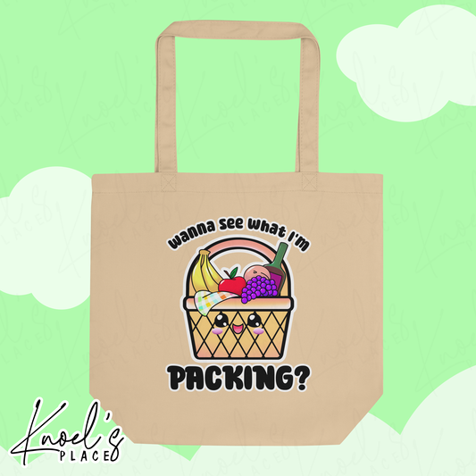 Wanna See What I'm Packing? Neon Picnic Basket Eco Tote Bag