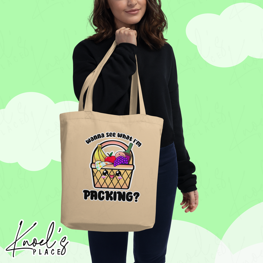 Wanna See What I'm Packing? Neon Picnic Basket Eco Tote Bag