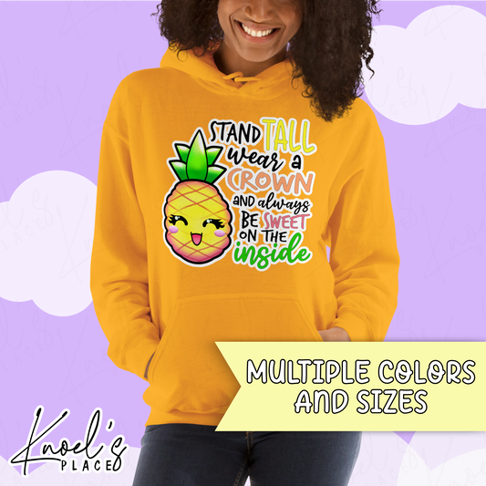 Stand Tall Neon Picnic Pineapple Unisex Hoodie