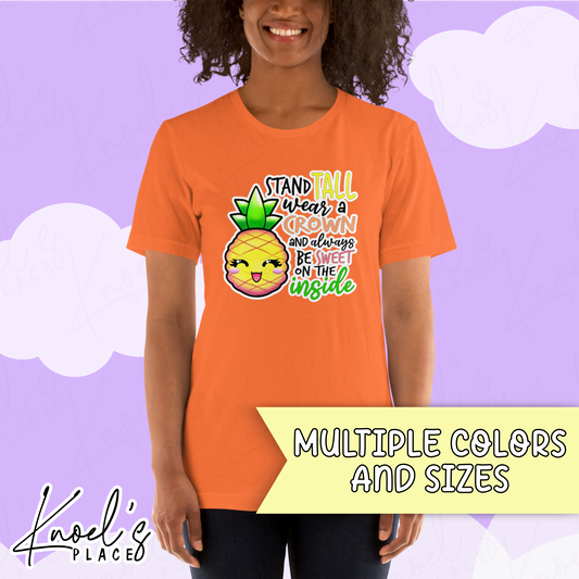 Stand Tall Neon Picnic Pineapple Unisex T-Shirt