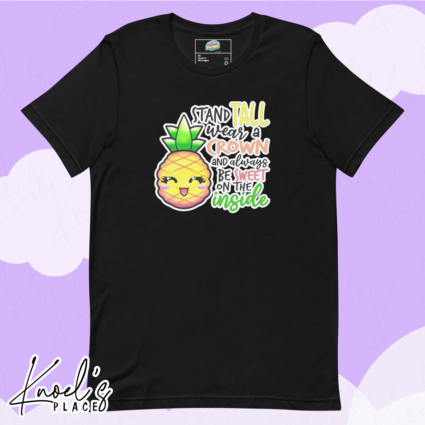 Stand Tall Neon Picnic Pineapple Unisex T-Shirt