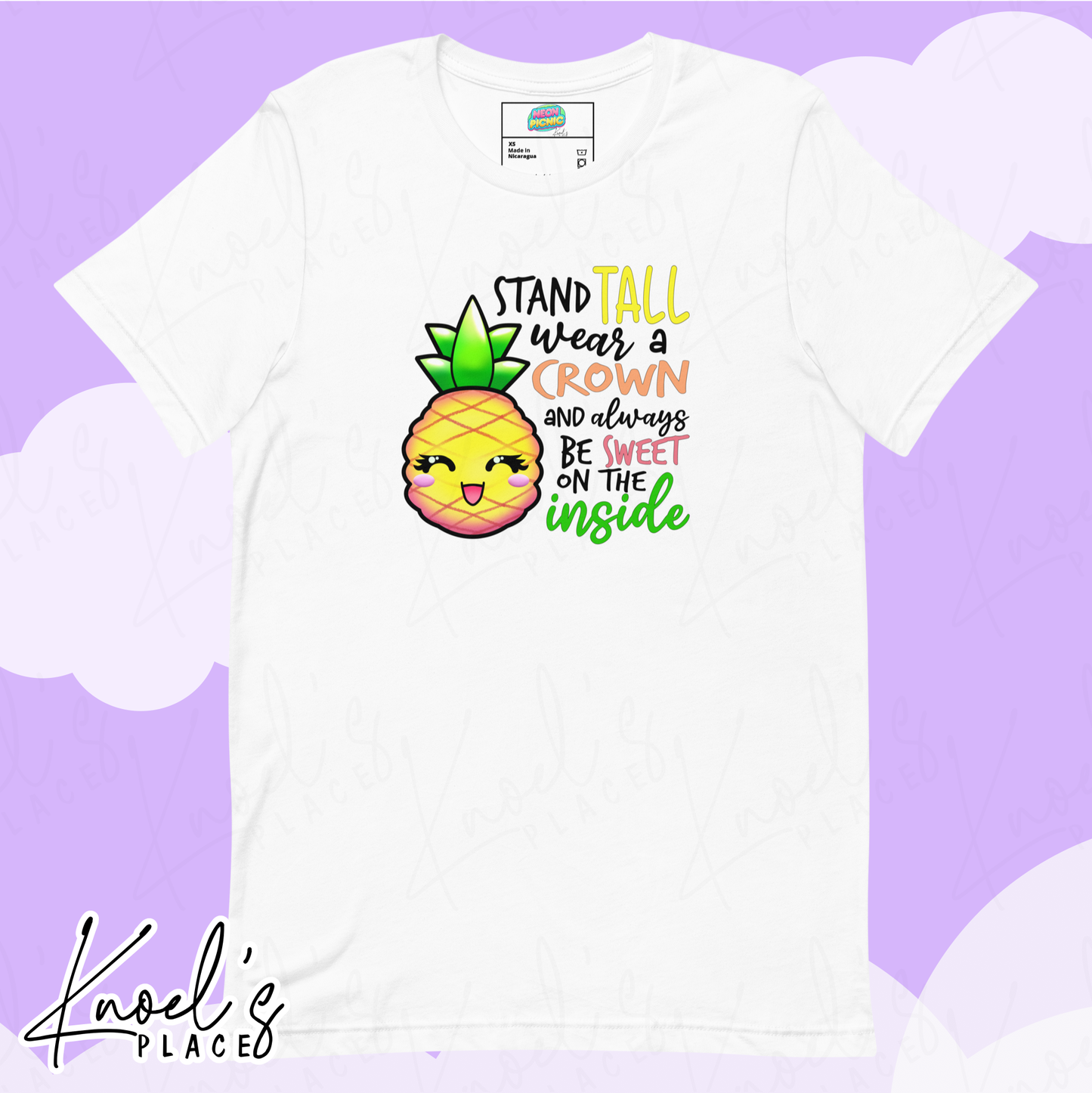 Stand Tall Neon Picnic Pineapple Unisex T-Shirt