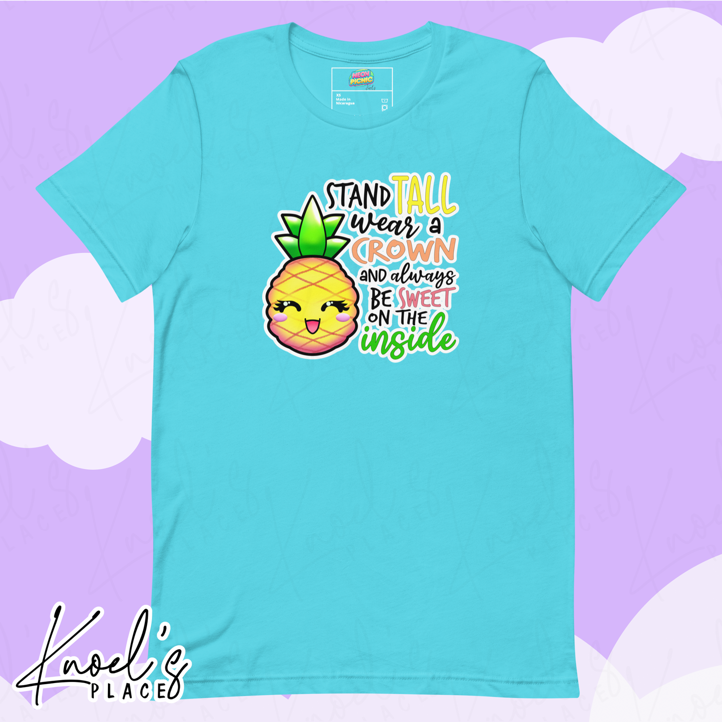 Stand Tall Neon Picnic Pineapple Unisex T-Shirt
