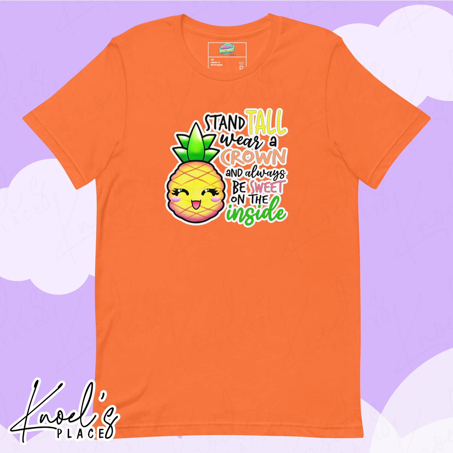 Stand Tall Neon Picnic Pineapple Unisex T-Shirt
