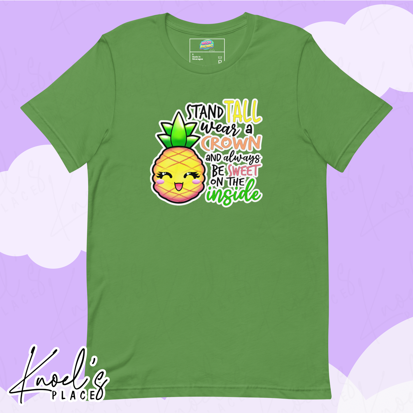 Stand Tall Neon Picnic Pineapple Unisex T-Shirt