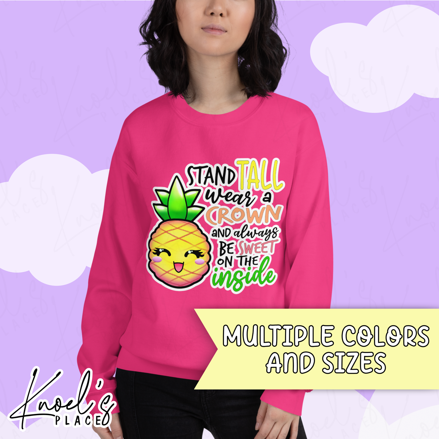 Stand Tall Neon Picnic Pineapple Unisex Sweatshirt
