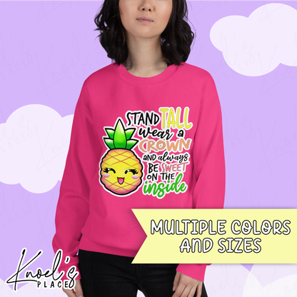 Stand Tall Neon Picnic Pineapple Unisex Sweatshirt