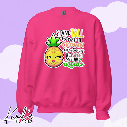 Stand Tall Neon Picnic Pineapple Unisex Sweatshirt